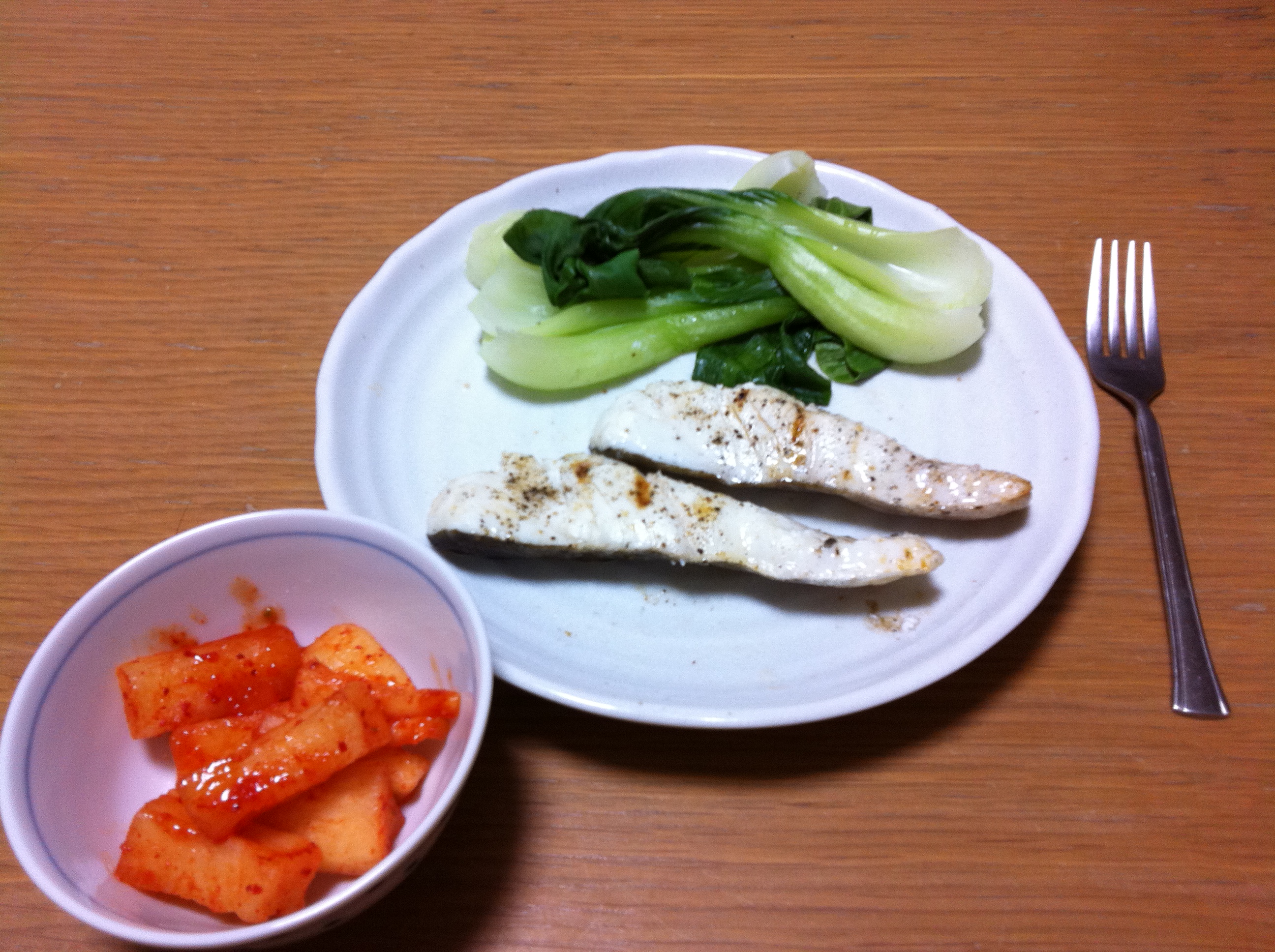 Broiled Cod and Steamed Bok Choy